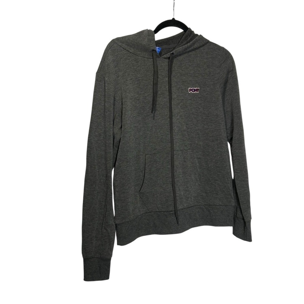 Pony Gray‎ Lightweight Hoodie Pullover Sweatshirt Size Large